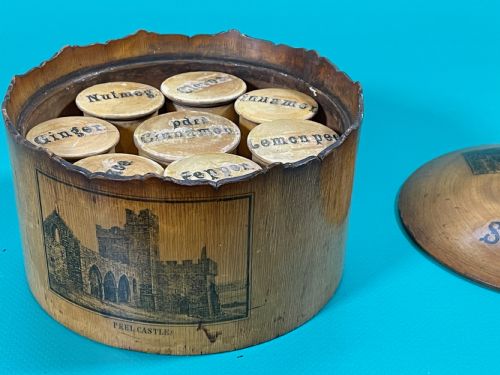 ANTIQUE SCOTTISH SPICE BOX WITH EIGHT INTERNAL SPICE POTS - ADDITIONAL PHOTO 6