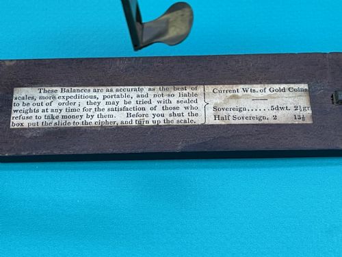 ANTIQUE TRAVELLING SOVEREIGNGUINEA SCALES MAKER STEPHEN HOUGHTON - ADDITIONAL PHOTO 3