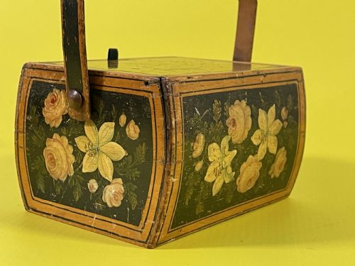 ANTIQUE REGENCY PENWORK SEWING BOXPANNIER - ADDITIONAL PHOTO 5