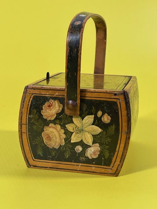ANTIQUE REGENCY PENWORK SEWING BOXPANNIER - ADDITIONAL PHOTO 7