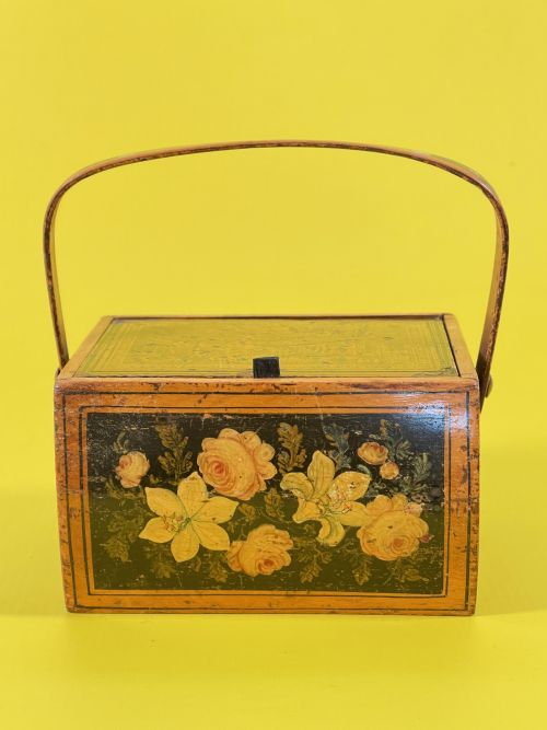ANTIQUE REGENCY PENWORK SEWING BOXPANNIER - ADDITIONAL PHOTO 10