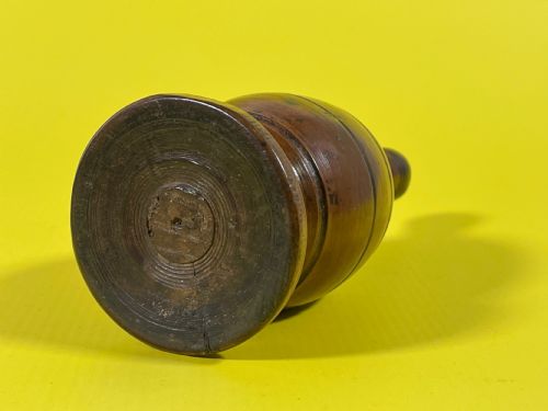 ANTIQUE TREEN SPICE OR PEPPER SHAKER - ADDITIONAL PHOTO 2
