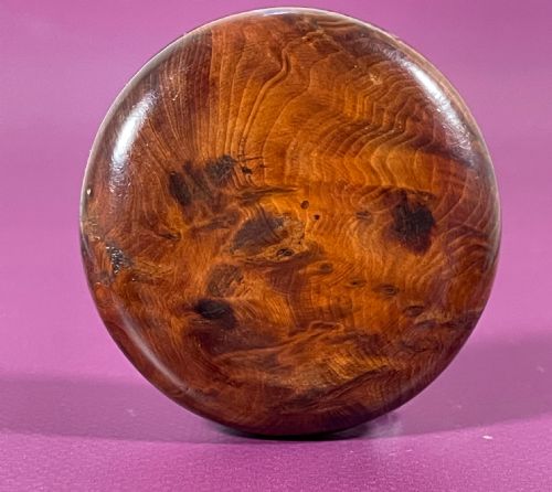 ANTIQUE YEW WOOD SNUFF BOX - ADDITIONAL PHOTO 1