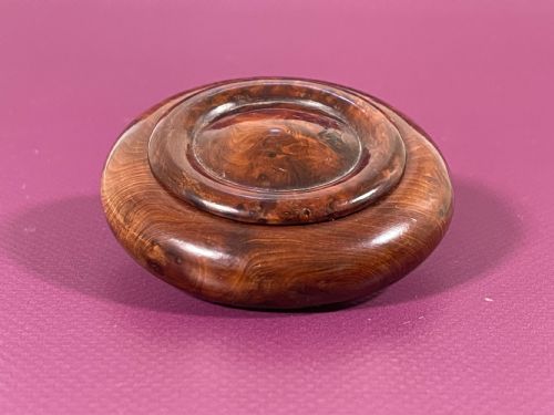 ANTIQUE YEW WOOD SNUFF BOX - ADDITIONAL PHOTO 2