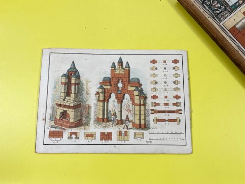 ANTIQUE RICHTER'S RICHTER'S ANCHOR BOX CONTAINING BUILDING STONES INSTRUCTIONS - ADDITIONAL PHOTO 4