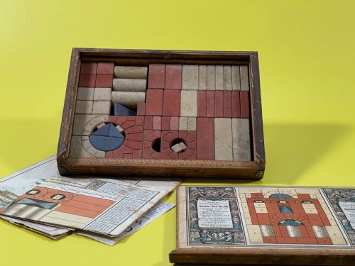 ANTIQUE RICHTER'S RICHTER'S ANCHOR BOX CONTAINING BUILDING STONES INSTRUCTIONS - ADDITIONAL PHOTO 7