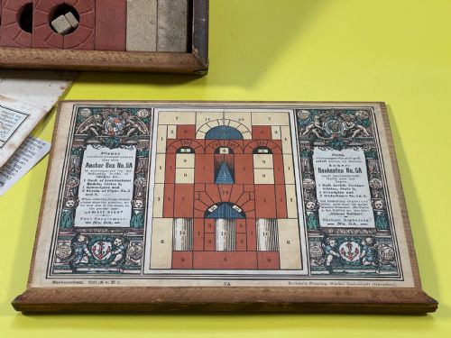 ANTIQUE RICHTER'S RICHTER'S ANCHOR BOX CONTAINING BUILDING STONES INSTRUCTIONS - ADDITIONAL PHOTO 8