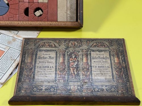 ANTIQUE RICHTER'S RICHTER'S ANCHOR BOX CONTAINING BUILDING STONES INSTRUCTIONS - ADDITIONAL PHOTO 9