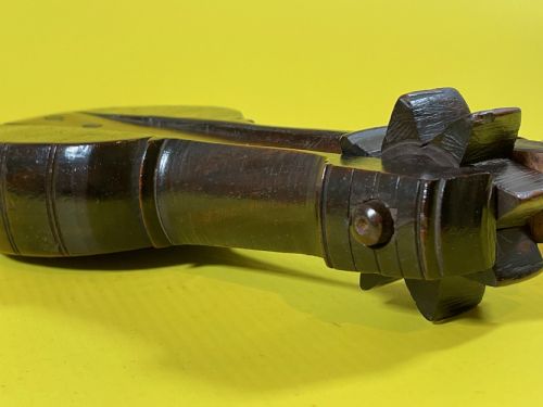 AN ANTIQUE ROSEWOOD BIRD SCARER TREEN - ADDITIONAL PHOTO 5