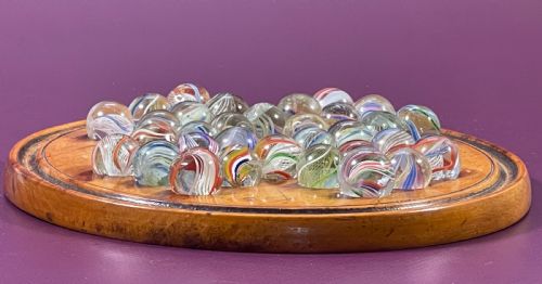 antique solitaire board victorian marbles - CATEGORY: ANTIQUE MISCELLANEOUS - DATED 19TH CENTURY