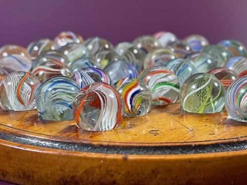ANTIQUE SOLITAIRE BOARD VICTORIAN MARBLES - ADDITIONAL PHOTO 2