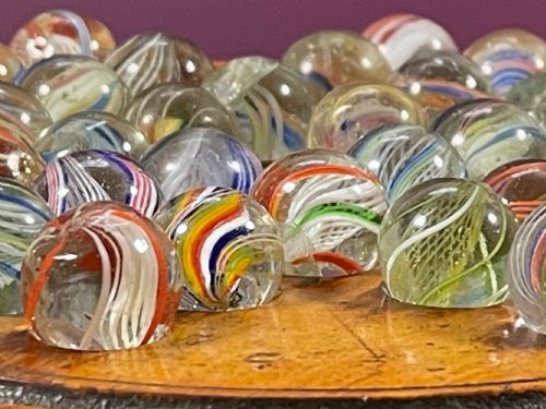 ANTIQUE SOLITAIRE BOARD VICTORIAN MARBLES - ADDITIONAL PHOTO 3