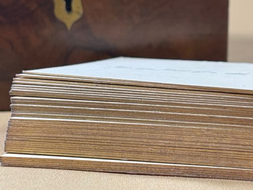 A SET OF ANTIQUE CONVERSATION CARDS GOLD RIMMED QUESTION ANSWER CARDS - ADDITIONAL PHOTO 8