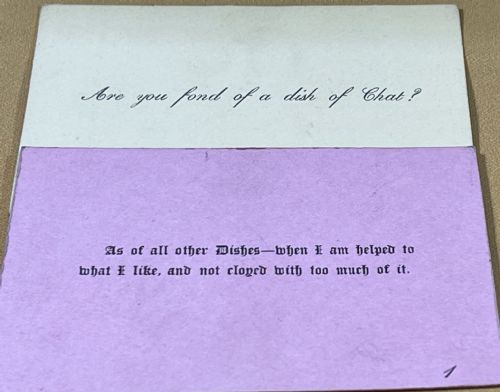 A SET OF ANTIQUE CONVERSATION CARDS GOLD RIMMED QUESTION ANSWER CARDS - ADDITIONAL PHOTO 11