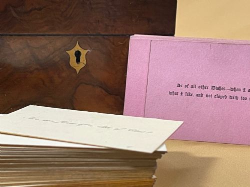 A SET OF ANTIQUE CONVERSATION CARDS GOLD RIMMED QUESTION ANSWER CARDS - ADDITIONAL PHOTO 13