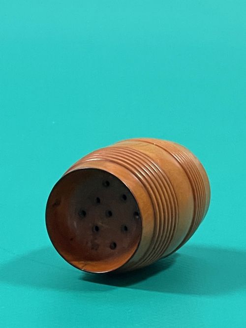 ANTIQUE TREEN POUNCE POT - ADDITIONAL PHOTO 3