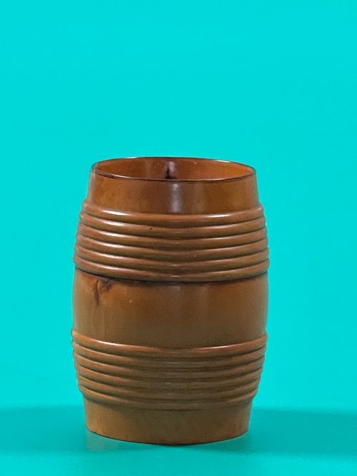 ANTIQUE TREEN POUNCE POT - ADDITIONAL PHOTO 4