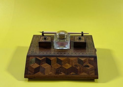 A SMALL TUNBRIDGE WARE DESK COMPANION - ADDITIONAL PHOTO 5