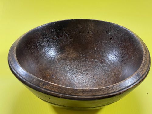 ANTIQUE SYCAMORE DAIRY BOWL TREEN - ADDITIONAL PHOTO 2