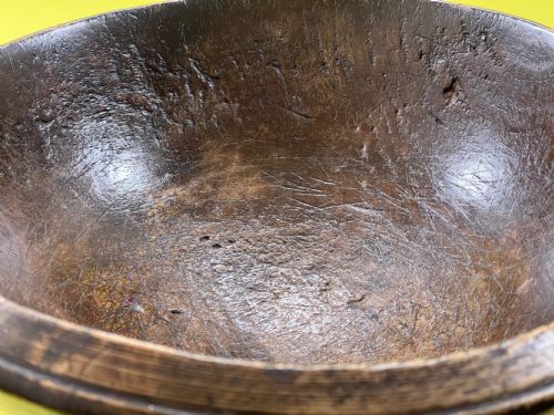 ANTIQUE SYCAMORE DAIRY BOWL TREEN - ADDITIONAL PHOTO 3