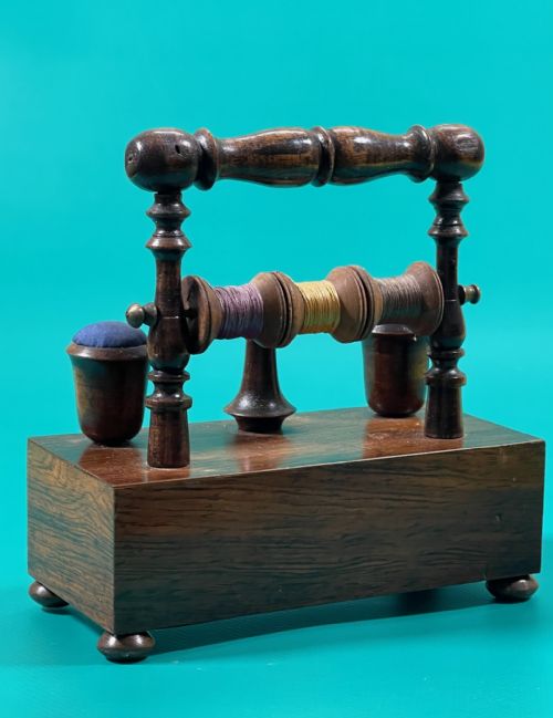 ANTIQUE ROSEWOOD SEWING COMPANION - ADDITIONAL PHOTO 7
