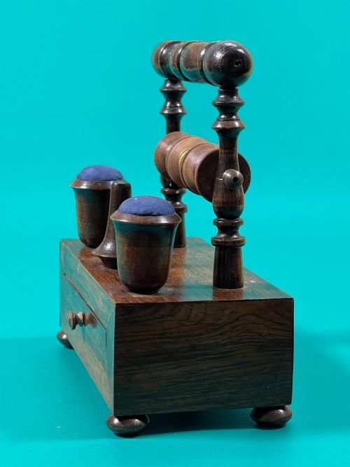 ANTIQUE ROSEWOOD SEWING COMPANION - ADDITIONAL PHOTO 8