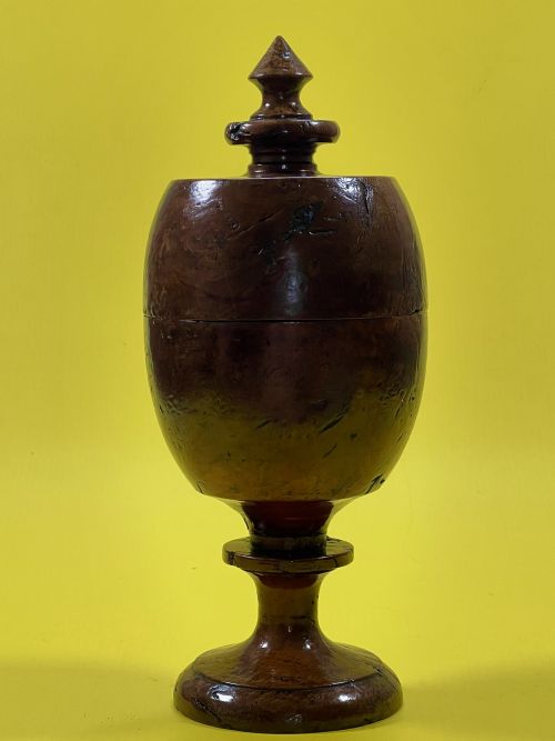 an antique treen burr wood storage container - CATEGORY: ANTIQUE BOXES - DATED 18TH CENTURY