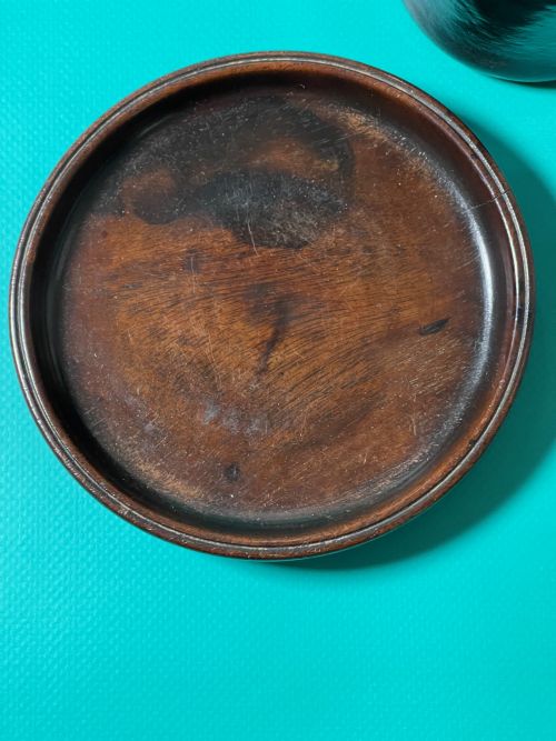 ANTIQUE GEORGIAN MAHOGANY WINE COASTER TREEN - ADDITIONAL PHOTO 2