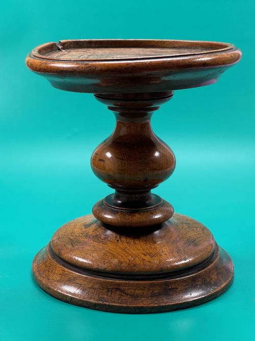 antique 18th century lead weighted candle stand - CATEGORY: ANTIQUE MISCELLANEOUS - DATED 18TH CENTURY