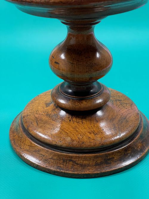 ANTIQUE 18TH CENTURY LEAD WEIGHTED CANDLE STAND - ADDITIONAL PHOTO 4