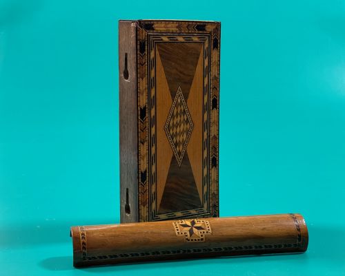 ANTIQUE INLAID PUZZLE BOOK BOX - ADDITIONAL PHOTO 3