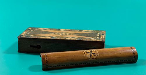 ANTIQUE INLAID PUZZLE BOOK BOX - ADDITIONAL PHOTO 5