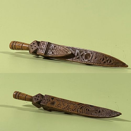 antique welsh knitting sheath inscribed 'mam' - CATEGORY: ANTIQUE MISCELLANEOUS - DATED GEORGIAN