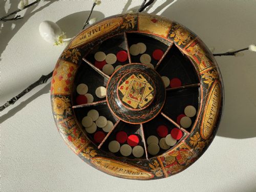 antique regency pope joan with the original trade label - CATEGORY: ANTIQUE MISCELLANEOUS - DATED REGENCY