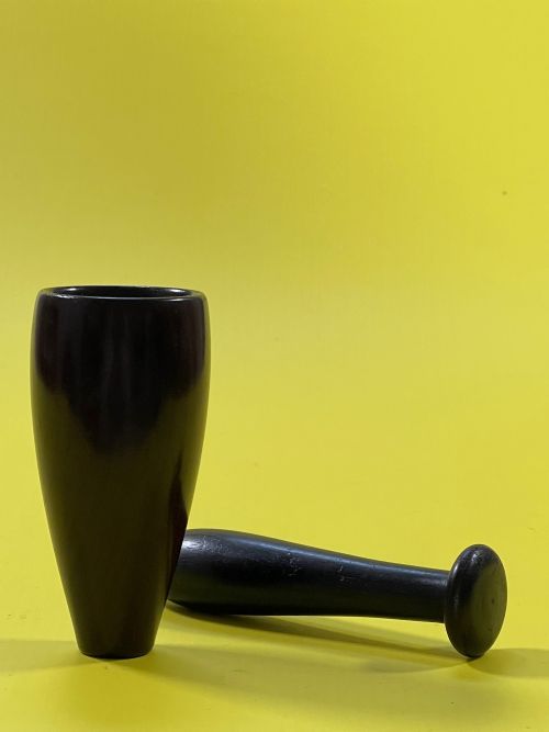 ANTIQUE SNUFF MORTAR PESTLE - ADDITIONAL PHOTO 3