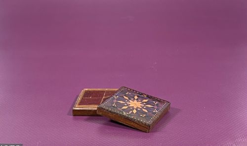 ANTIQUE TUNBRIDGE WARE TANGRAM PUZZLE TREEN - ADDITIONAL PHOTO 3