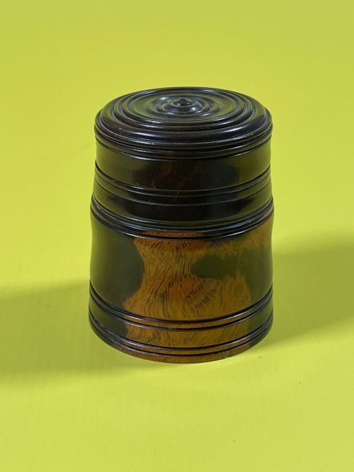 antique lignum vitae pot treen - CATEGORY: ANTIQUE MISCELLANEOUS - DATED 19TH CENTURY