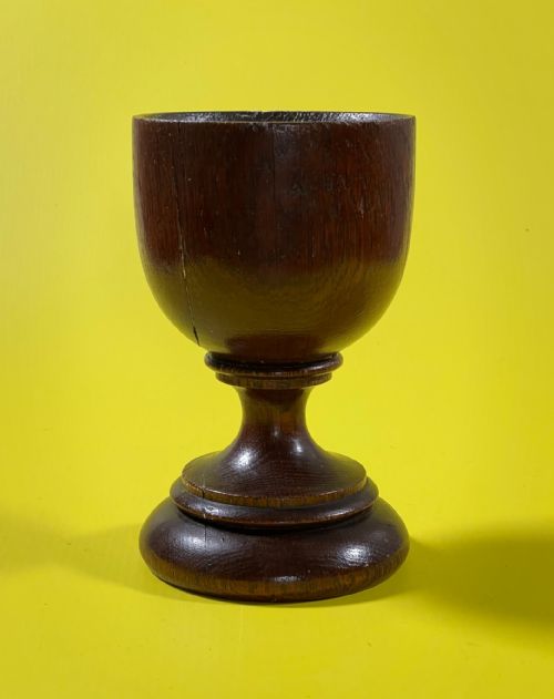 antique oak master salt treen - CATEGORY: ANTIQUE MISCELLANEOUS - DATED 19TH CENTURY