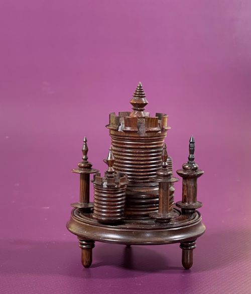 AN ANTIQUE ROSEWOOD CASTLE SEWING COMPANION - ADDITIONAL PHOTO 14