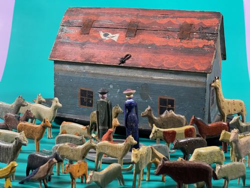 ANTIQUE NOAHS ARK 90 ANIMALS BIRDS - ADDITIONAL PHOTO 9