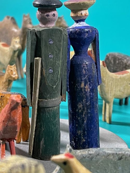 ANTIQUE NOAHS ARK 90 ANIMALS BIRDS - ADDITIONAL PHOTO 12