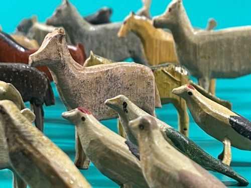 ANTIQUE NOAHS ARK 90 ANIMALS BIRDS - ADDITIONAL PHOTO 15