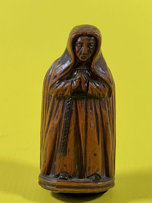 ANTIQUE FIGURAL SNUFF BOX MONK - ADDITIONAL PHOTO 3