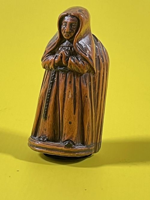 ANTIQUE FIGURAL SNUFF BOX MONK - ADDITIONAL PHOTO 7