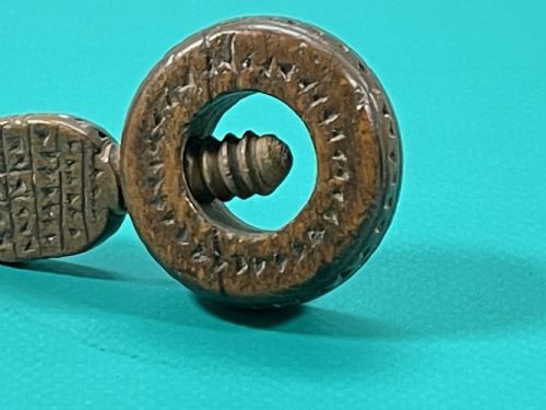 antique chip carved ring nutcracker treen - CATEGORY: ANTIQUE MISCELLANEOUS - DATED GEORGIAN