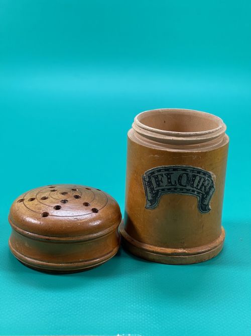 ANTIQUE TREEN FLOUR SIFTER - ADDITIONAL PHOTO 1