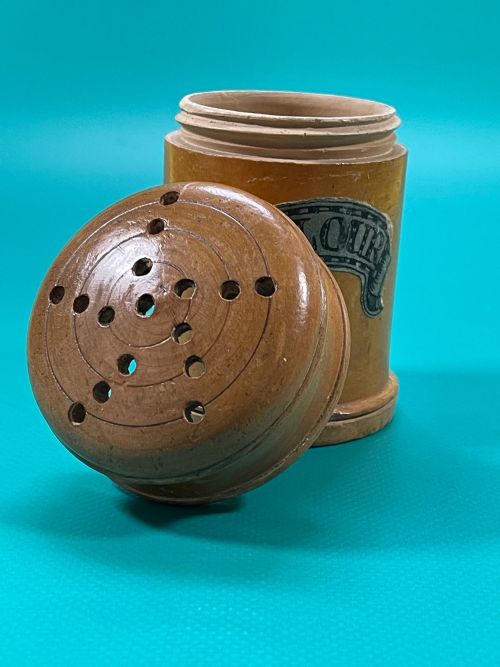 ANTIQUE TREEN FLOUR SIFTER - ADDITIONAL PHOTO 2