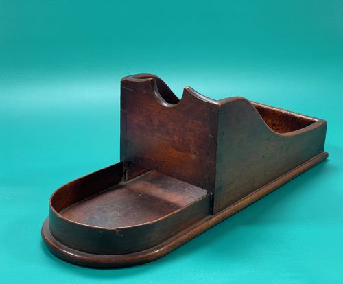 A GEORGIAN MAHOGANY WINE BOTTLE SLOPE OR CRADLE - ADDITIONAL PHOTO 5