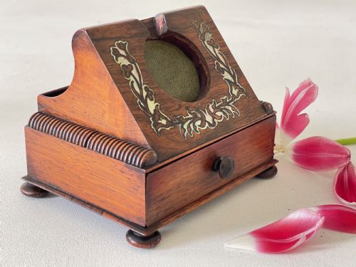 antique rosewood pocket watch holder - CATEGORY: ANTIQUE MISCELLANEOUS - DATED 19TH CENTURY