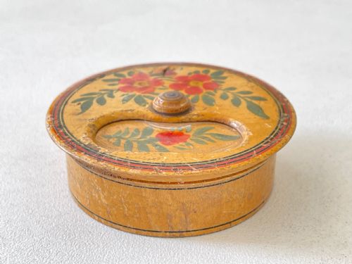 ANTIQUE MISER'S SNUFF BOX PAINTED WHITEWOOD - ADDITIONAL PHOTO 2